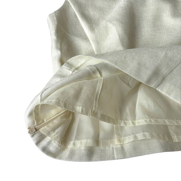 Positive Attitude petite 8 ivory lined shell tank top side zip y2k - Picture 6 of 6